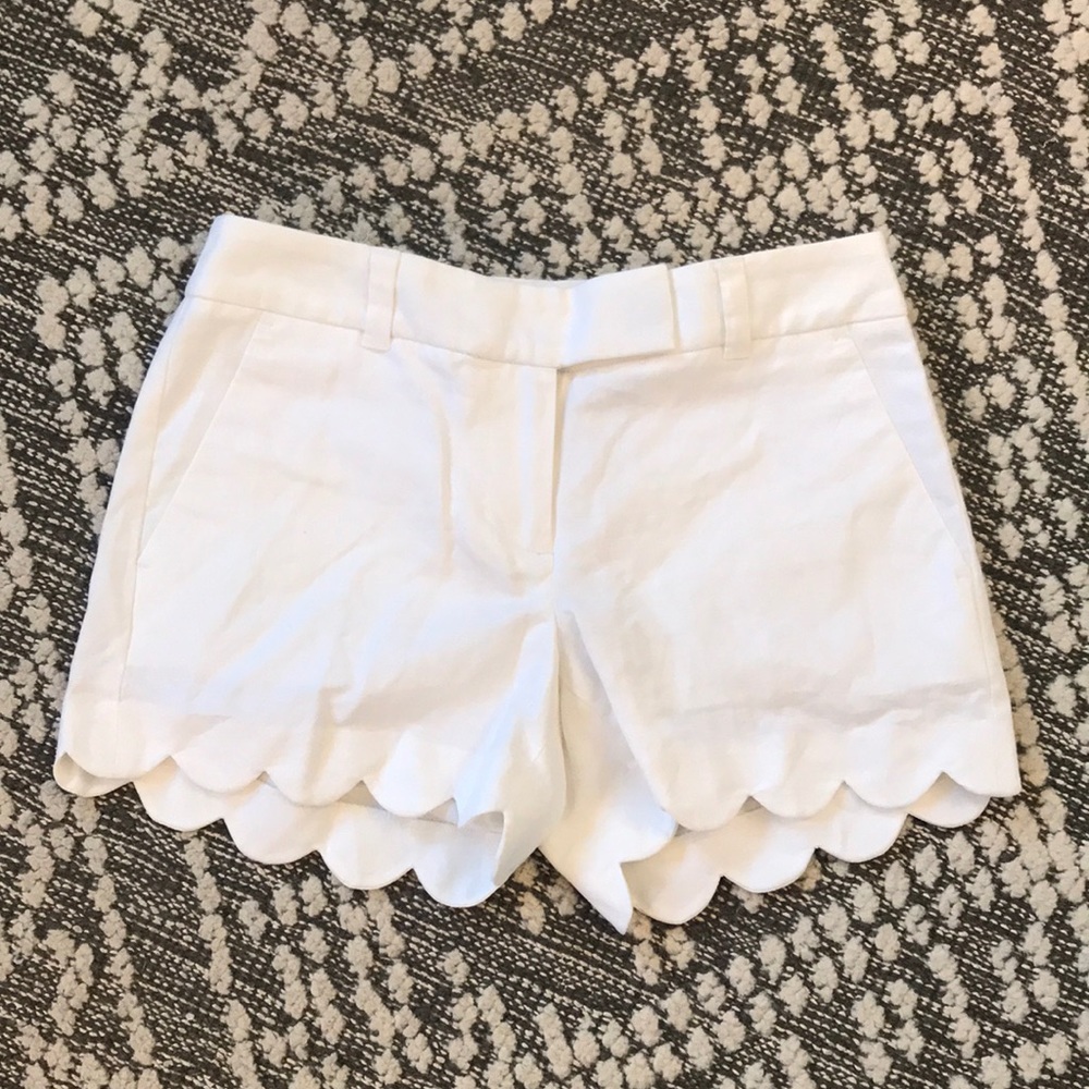 J Crew shorts, scallop hem